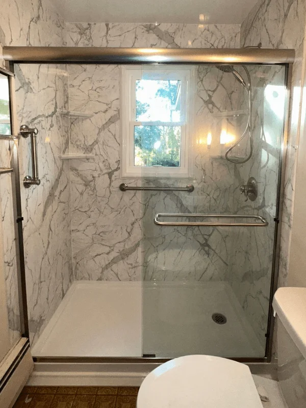 Marble Walk-In Shower Conversion