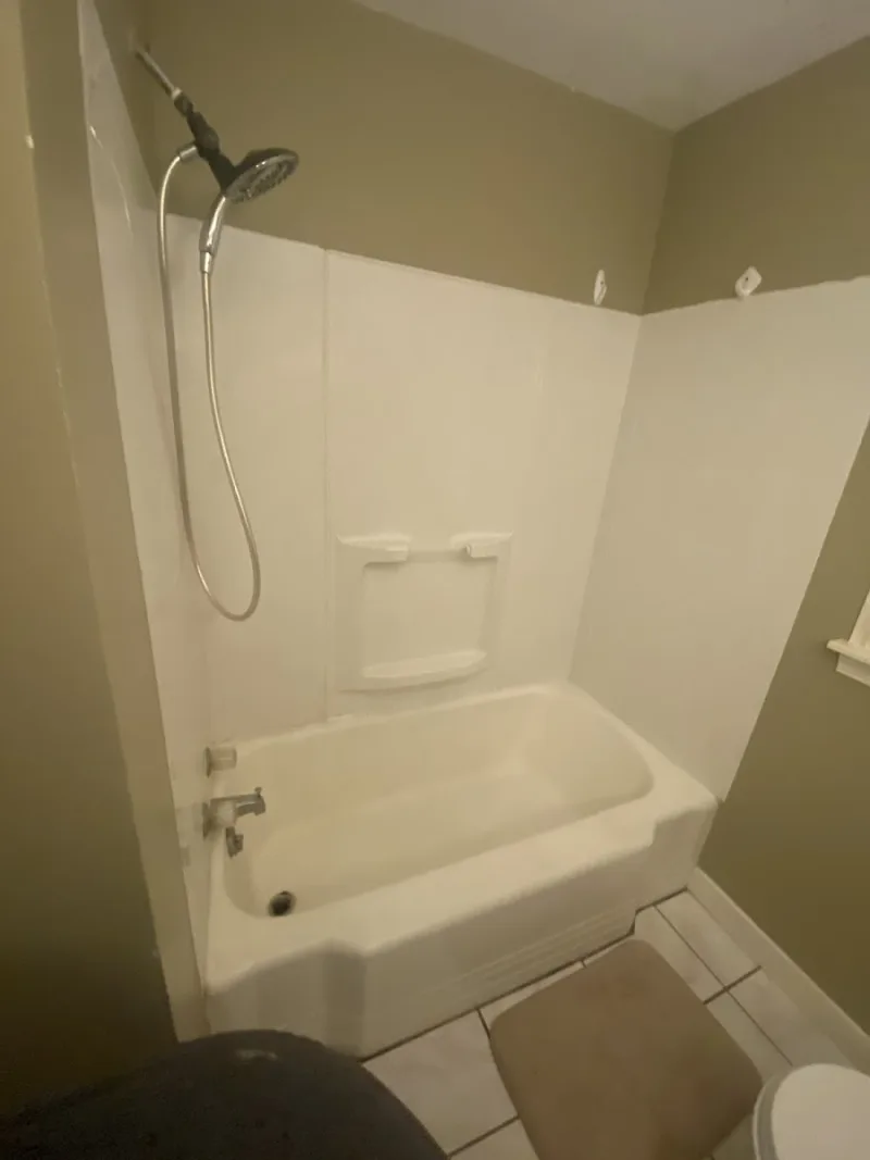 New white tub-to-shower conversion installed by Yankee Home
